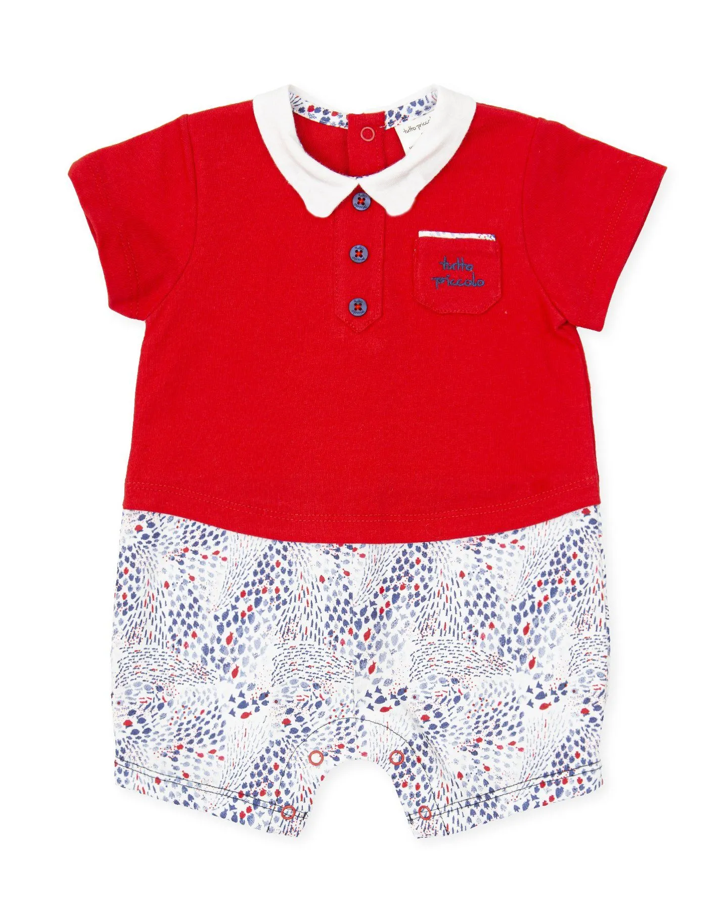 "Bodie" Red Collared Romper
