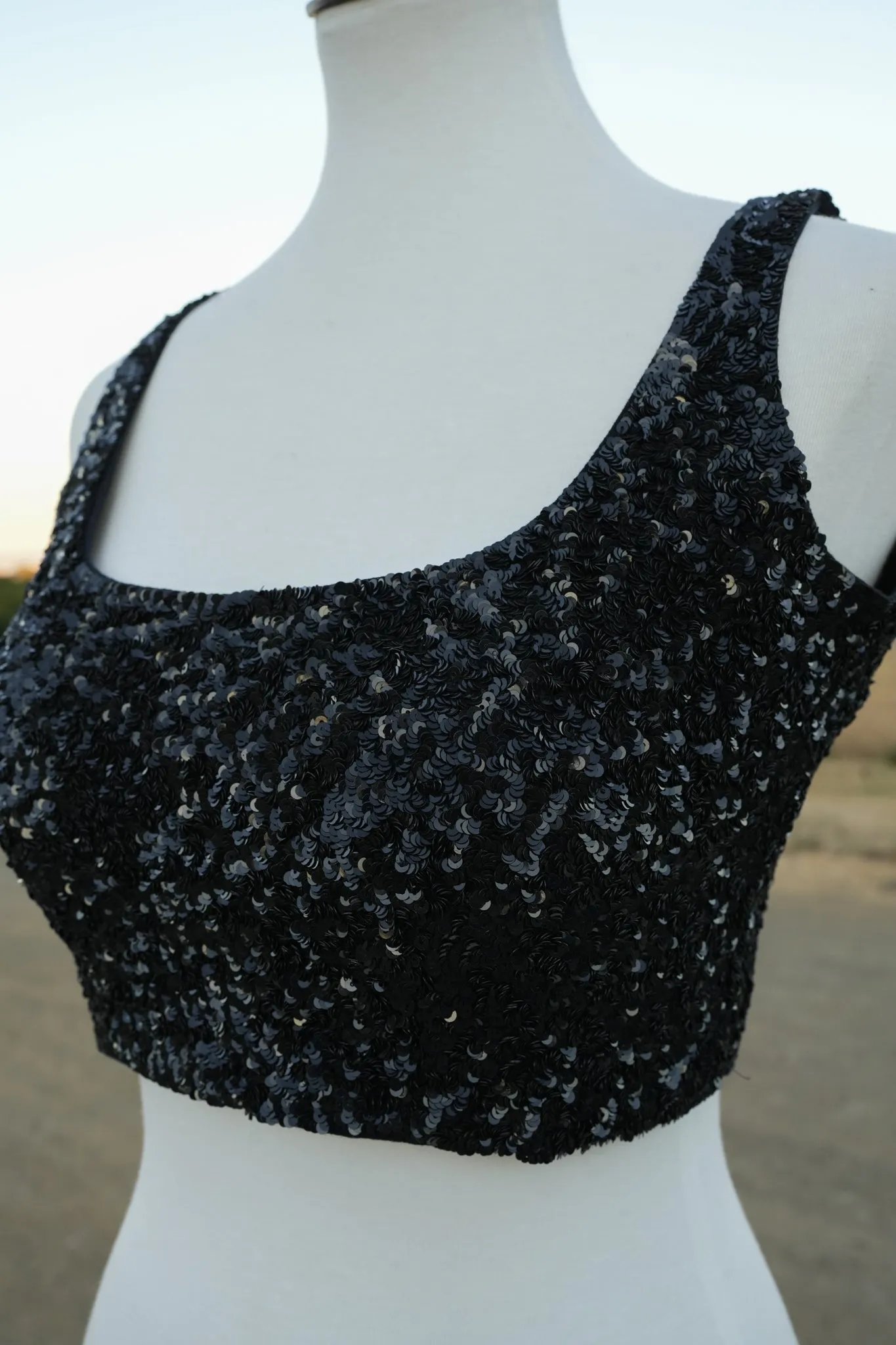Sleeveless Glitter Blouse